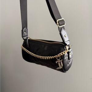 Juicy Couture Roll Barrel Bag Quilted Logo Chain